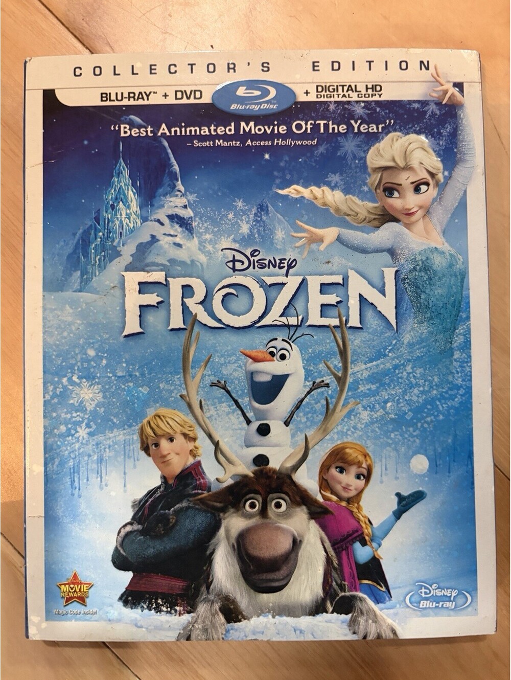 Disney Frozen Blu-Ray & DVD & Digital HD Copy Collector’s Edition With Slipcover